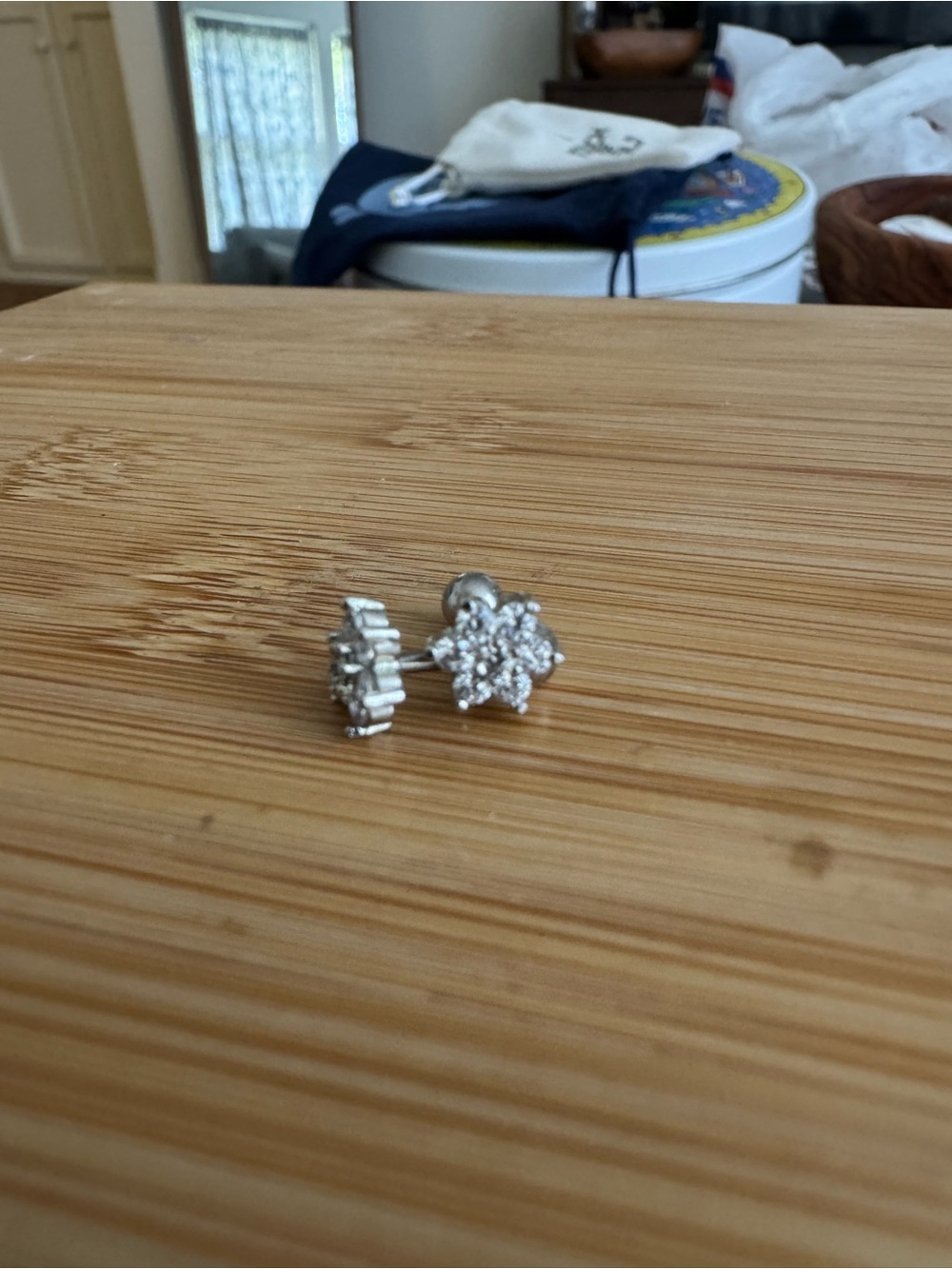 Silver Floral Cluster Stud Earrings - Sparkling CZ Flower Design